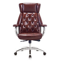 High back leather executive office chair for manager A2388 (brown)