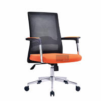 Modern luxury office table chair specification mesh office chair with lumbar support B2620 Orange + black